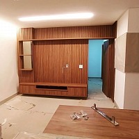 Painel de sala ripado